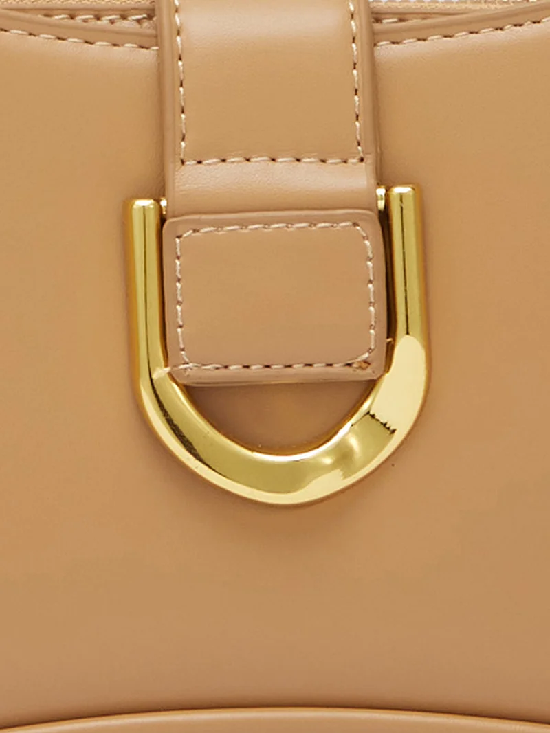 globus  Globus Women Khaki Solid Handheld Bag  | Best Price UAE